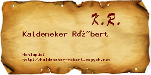Kaldeneker Róbert névjegykártya
